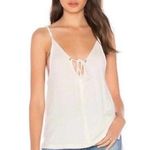 We The Free Scarlett Twisted Strap Tie Front Ribbed Tank in White Large Photo 0