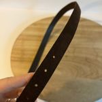 Vintage 90s Brown Vegan Leather Golden Buckle Belt Size Small Photo 2