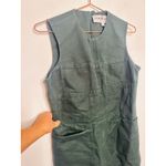 CARVEN Green Wool Twill 100% Cotton Shift Pockets Dexter Shift Dress sz 40 Photo 6