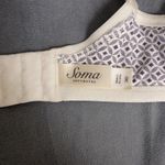 Soma Size 34D Bra Unlined Underwire Wide Lace on Cups Purple Cream Geometric Photo 6