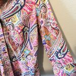Robert Graham  Paisley Rainbow Button 3/4 Long Sleeve Size M Photo 5