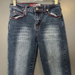 Laze Jeans Jeans Womens 3 Blue Skinny Ankle Zip Red Stitching Heart Pockets Size undefined Photo 0