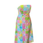 Lilly Pulitzer  Patchwork Floral Back Tie Dress Sz. 4 Vintage White Label Photo 13