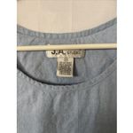 VTG Sleeveless Embroidered Floral Beaded Denim Dress Tie Back 100 Rayon Sz M Blue Size M Photo 1