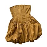 Klesis Golden Brown Corset Bubble Dress Size Small Tan Photo 4