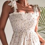 🍃 New! Beautiful Floral Print Tie Shoulder Shirred Cami Dress Size L Photo 3