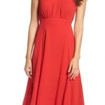 Betsey Johnson Orange Crepe Georgette Midi Dress Pinup Rockabilly Size 2 XS Photo 13