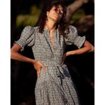 NWoT Daughter's of India Prairie Midi in Sage Floral Cotton Blockprint Dress S Green Photo 7