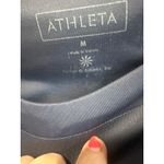 Athleta  Cropped Leggings Women's M Athletic Yoga Capri Pants Gray Graphic White Photo 3