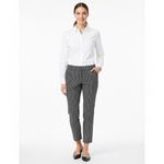 Loft  Marisa Cropped Pants Womens 2 Black White Geometric Stretch Career Office Photo 1