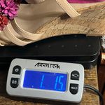 Tahari Favor Wedge Sandal Womens 9M Beige Leather Spring Flowers Strappy Photo 12