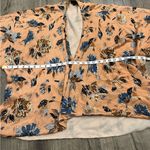 Topshop 8 Chateau Femme Print Satin Peach Kimono Jacket Topper Floral Photo 9