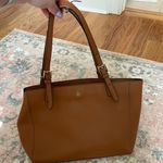 Tory Burch Brown Leather Tote Bag Photo 0