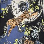 Free People  Boho Paisley Cheetah Print Tie Sleeve V Neck Blouse Top Women's L Photo 8