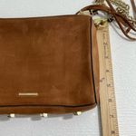 Rebecca Minkoff  Avery Crossbody Bag Caramel‎ Brown Nubuck Leather Purse Photo 12