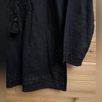 Calypso St. Barth  Size Small 3/4 Sleeve Tie Front Metallic Blouse Photo 3