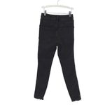 Free People  Womens Fringe Hem Solid Cotton Blend Skinny Jeans Black‎ Size 26 NWT Photo 4