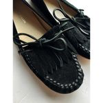 Karen Millen  • Black Suede Fringe Moccasins Photo 2