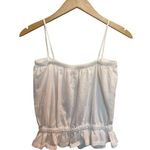 Project Social T PST By Peplum Ruffle Crop Tank Top Women’s Size S White NWOT Photo 2