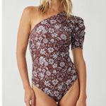 Free People Intimately Somethin’ ‘bout You One Shoulder Bodysuit | Java | XS Photo 2