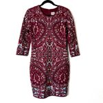 Haute Hippie  Merlot Embroidered Sheath Dress Size 4 Photo 1