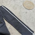 Abercrombie & Fitch Women’s The Baggy Low Rise Jeans Raw Hem in Black 25/0R Photo 14