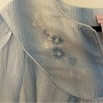 secret treasures  Vintage Blue Striped embroidered  Chemise Nightgown house dress Photo 2