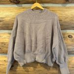 Black Tape Mockneck Ribbed Sweater Photo 0