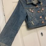 Z. Cavaricci Distressed Cropped Studded Juniors Size Small. 1786 Blue Photo 2