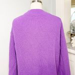 Talbots  Wool Cable Knit Mock Neck Sweater Purple Orchid Medium Photo 5