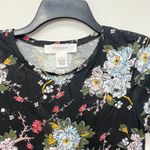Workshop Republic Clothing Dark Floral Print Short Sleeve Tunic Top - Size S Photo 1
