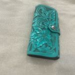 NWT Origenes Leather Turquoise Wallet. Green Photo 4