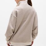 Athleta  Wildwood Heather Forever Fleece 1/4 Zip Sweatshirt Sz L Photo 11