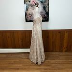 Pretty Vintage 90s Onyx Nite Champagne Lace Prom/Mother of the Bride Gown! Size 12 Photo 3