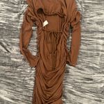 Naked Wardrobe  Brown Ruched Dress Size M Photo 1