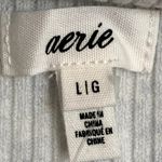 Aerie NWT Take Charge Wool Blend Ribbed Sweater Knit Skirt in Light Gray Photo 2