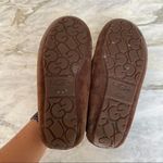 UGG  Womens Shearling Lined Chocolate Brown Suede Moccasin Slippers Size 6 Photo 3