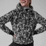 Athleta Glacier Black Tugga Sherpa Jacquard Hoodie Top #984481 NWT xxs Photo 1