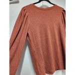 Ribbed Sweater Rust Orange Puff Long Sleeves Size L. B29 Size L Photo 1