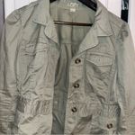 Loft Green Utility Jacket Lightweight Structured Photo 3