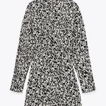 ZARA NWT Black & White Animal Print Playsuit Dress Photo 6