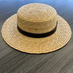 Lack of Color  Stylish Straw Boater Hat with Black Band.  57CM Photo 1