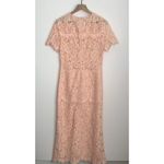 Ganni Duval Corded Lace Pink Midi Dress Womens EU 38 US 6/8 Photo 2