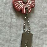 Coach : Dark Pink Tea Rose Tag- Silver Tone Photo 0