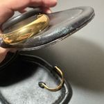 Jeffrey Campbell  Binny Toe Loop Sandals in Black and Gold Photo 6