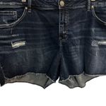 Silver Jeans Women's Plus Size 20 Distressed Denim Cut Off Shorts Blue Dark Wash Photo 2