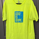 God Is Dope Neon Yellow T Photo 0