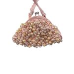 Carolee Antique Vintage Pink Ivory Pearl Kiss Lock Shabby Chic Cross Body Purse Photo 8