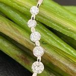 Sterling Silver Vintage Signed 925 Journey Clear Cubic Zirconia CZ Drop Pendant Photo 0