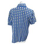 Solid & Striped  Blue Gingham Check Short Sleeve Button Up Cabana Shirt Top XL Photo 2